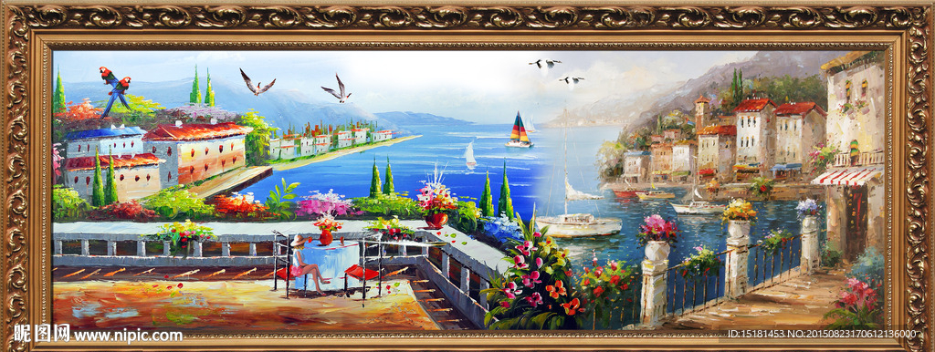 油画地中海