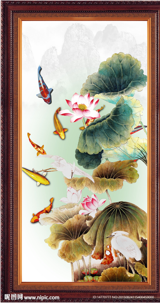 荷花装饰画