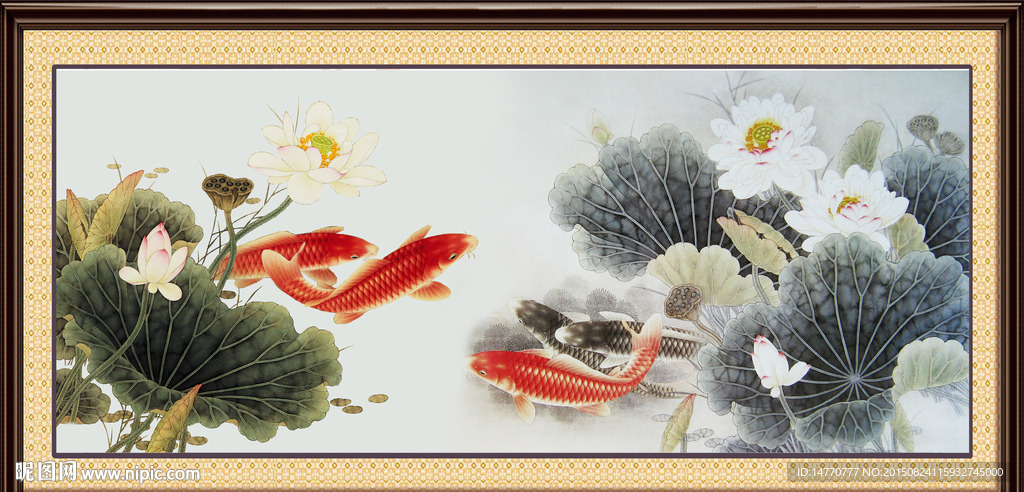 荷花装饰画