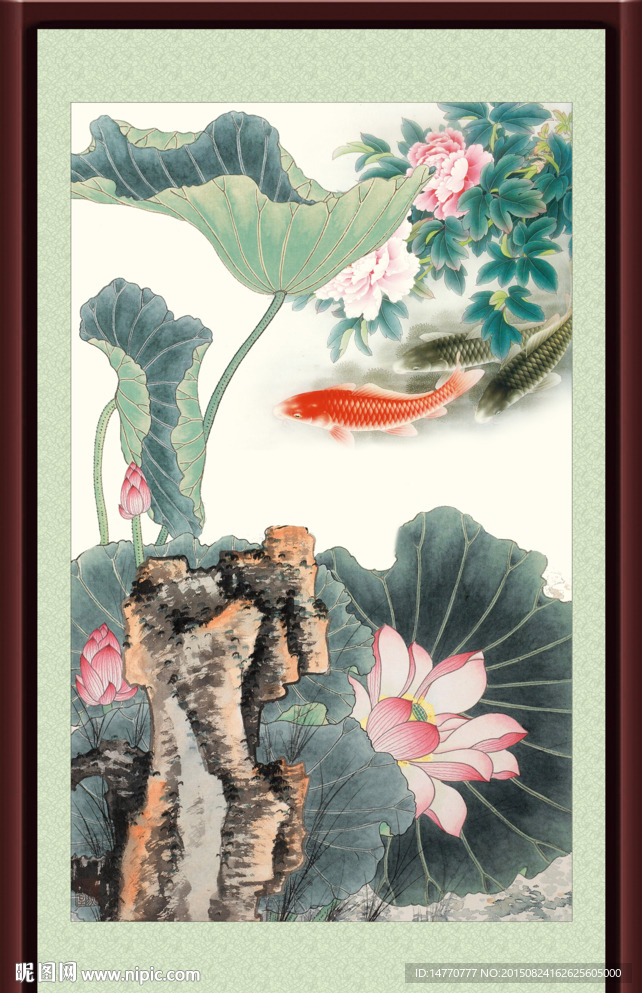 荷花装饰画