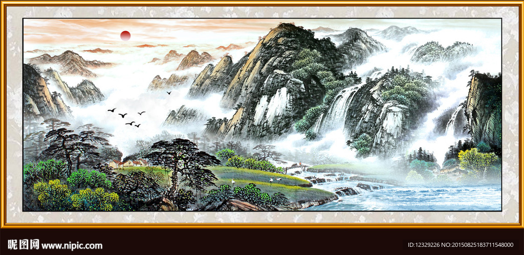 山水画 山水风景