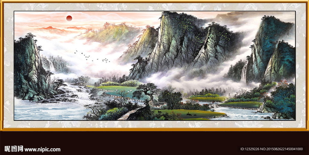 山水画 山水风景
