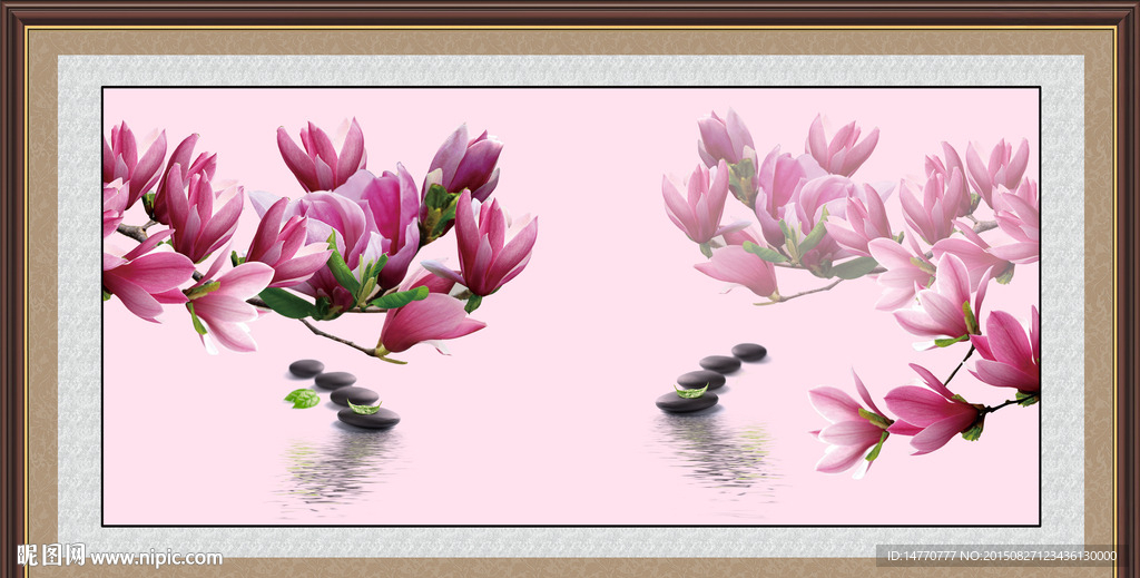 玉兰花装饰画