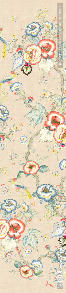 家纺图案 面料印花 手绘