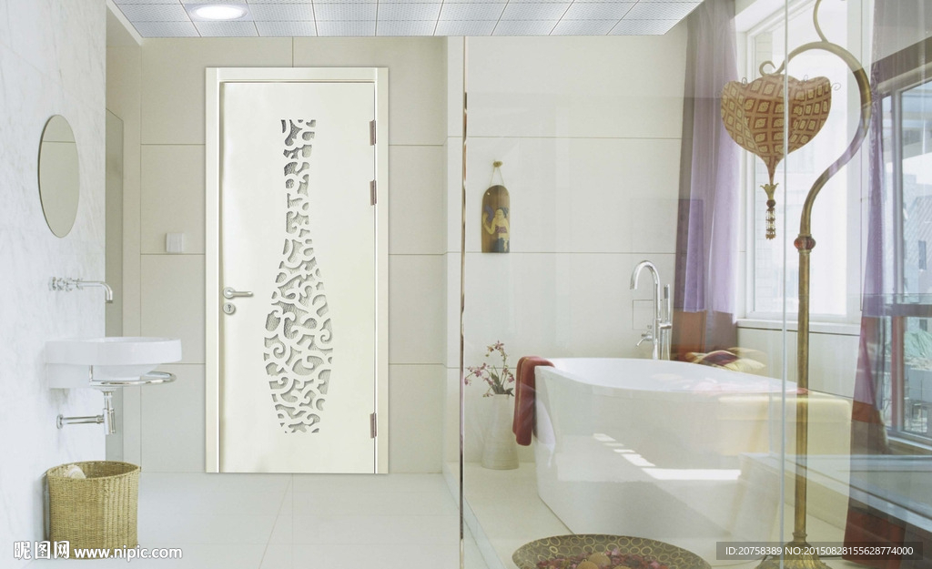 简约时尚浴室门