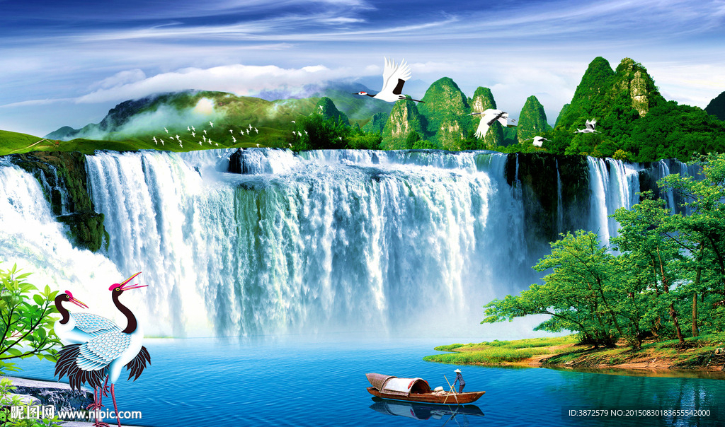 山水画 山水风景