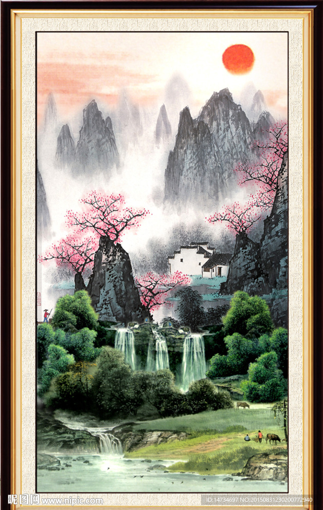 山水画 山水风景