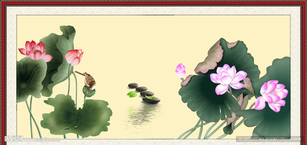 荷花装饰画