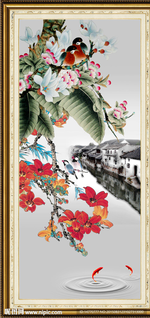 花鸟图 水墨江南