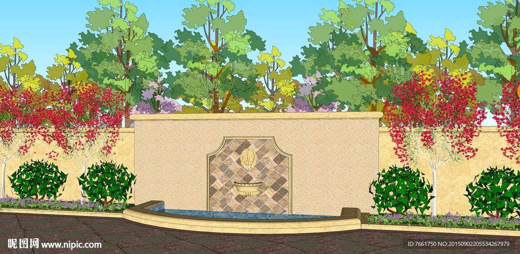 SketchUp壁泉