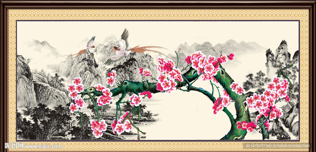 国画梅花