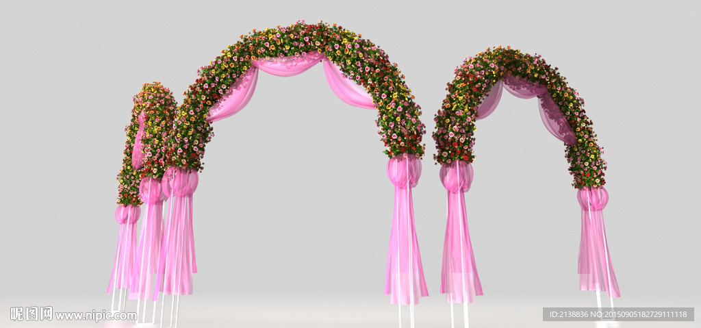 鲜花拱门3D模型