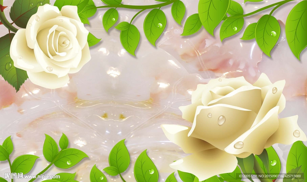 玉雕花纹背景墙