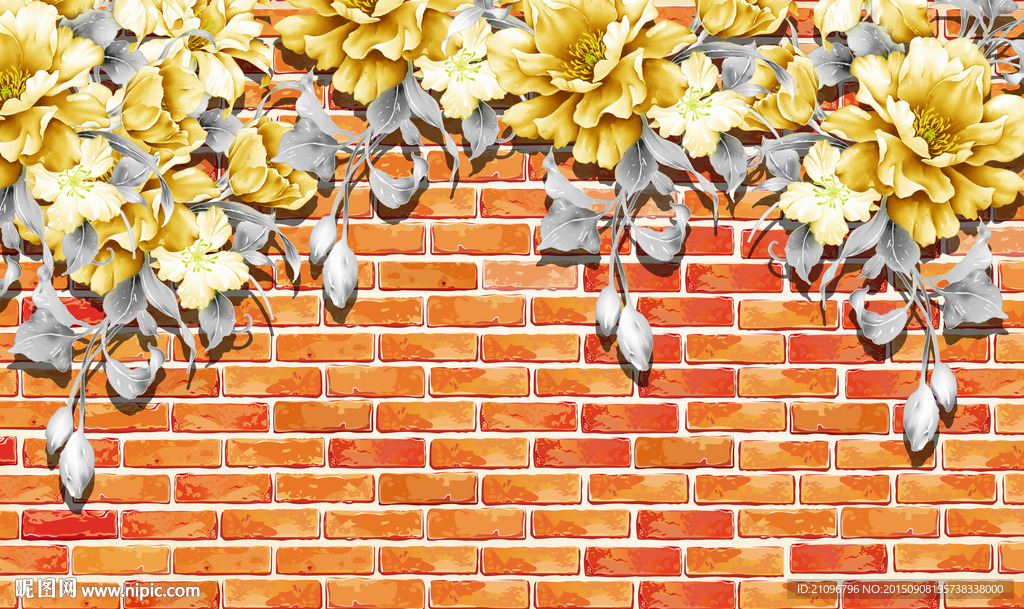 时尚花纹背景墙