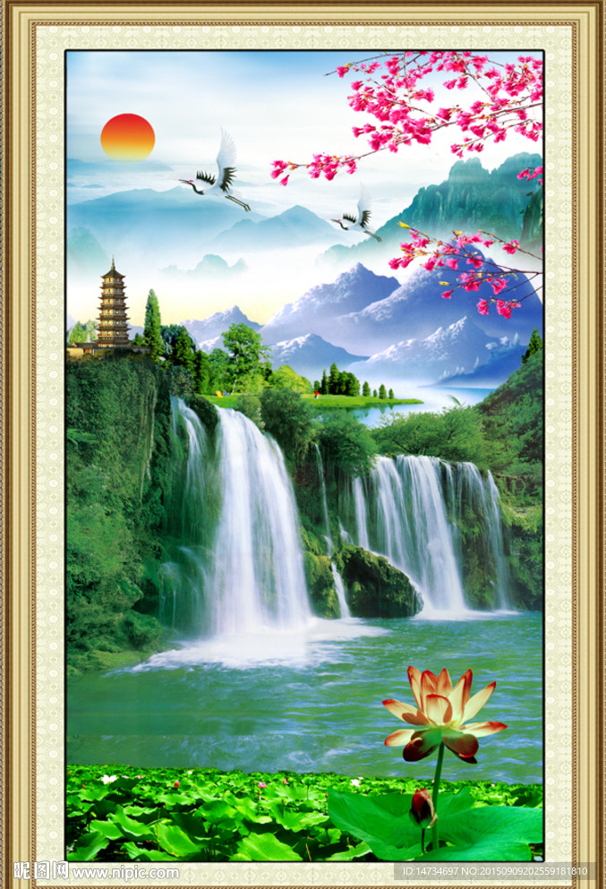 山水画 山水风景