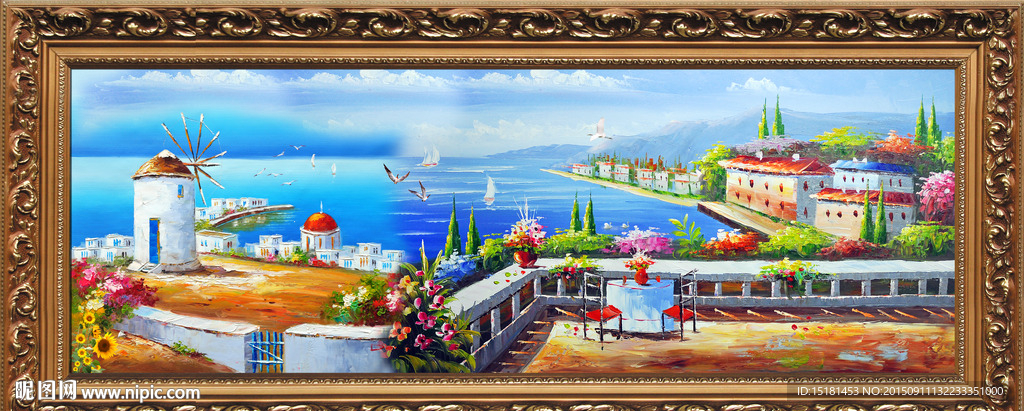 地中海油画