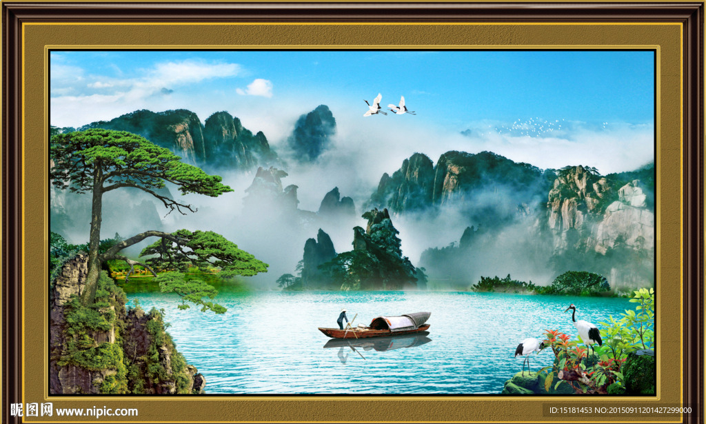 风景如画 迎客松