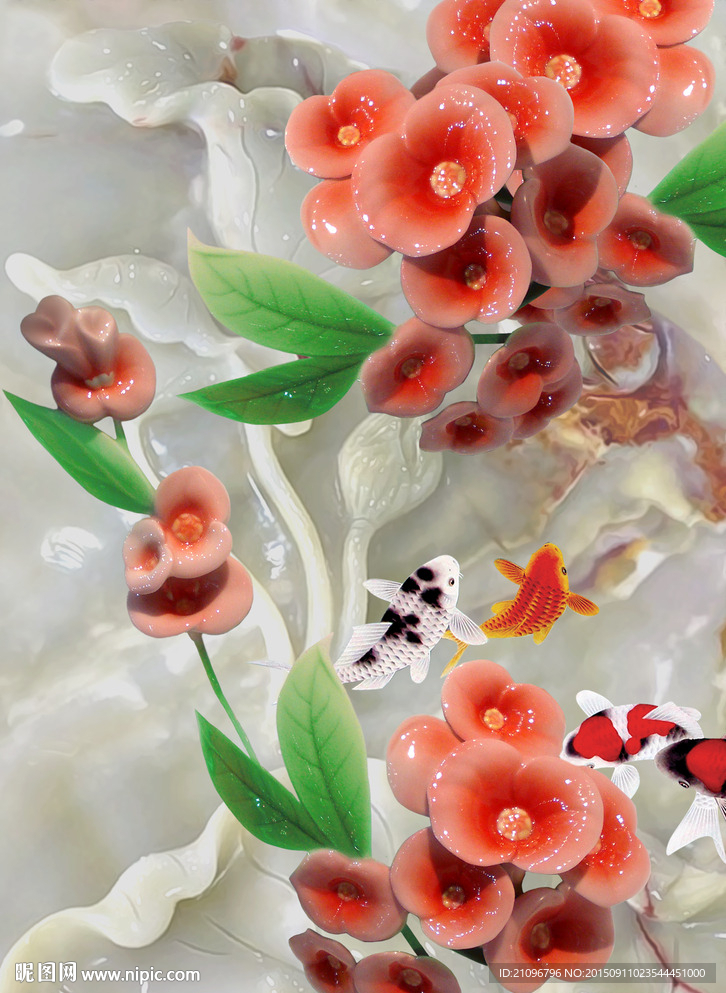 玉雕背景墙 3d玄关