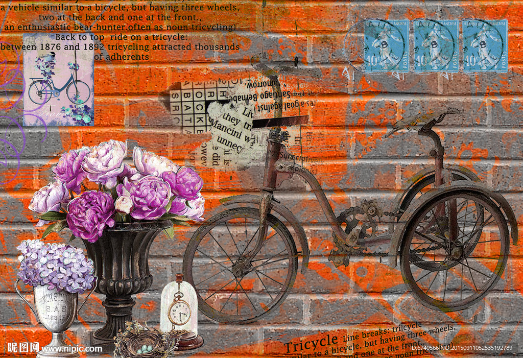 无框画 欧美风格 工艺品贴纸