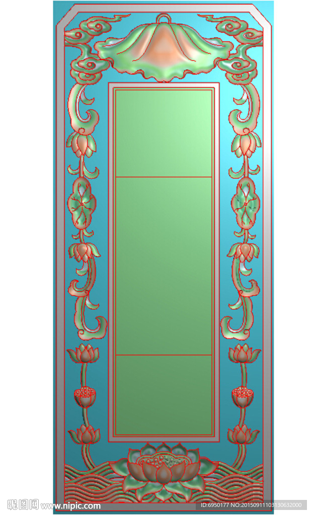 灵位灵牌牌位精雕图灰度图浮雕图