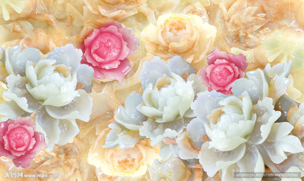 玉雕背景墙 大型壁画