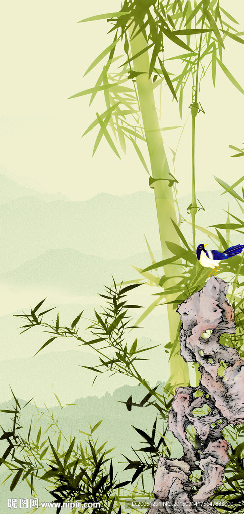 中国风 竹子玄关