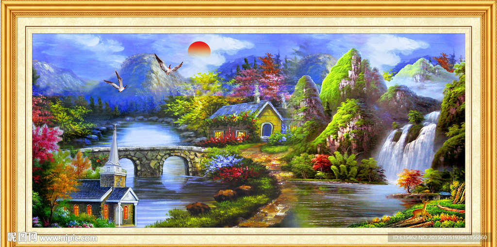 山水画 山水风景