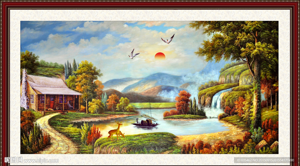 油画风景 山水画