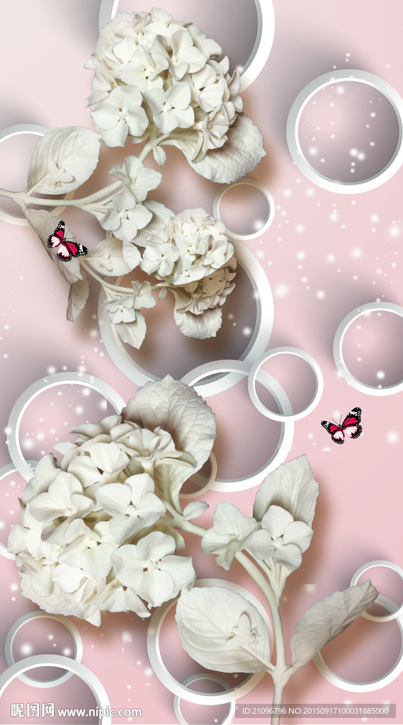 浮雕花纹 3d玄关