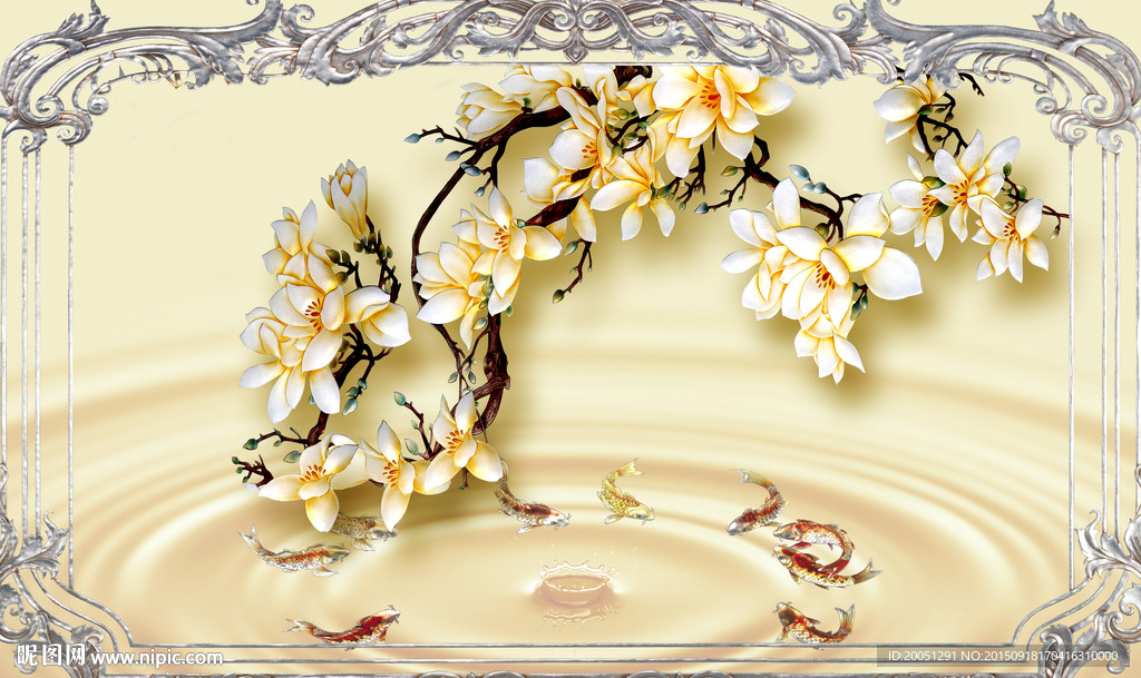 3d背景墙 彩雕壁画