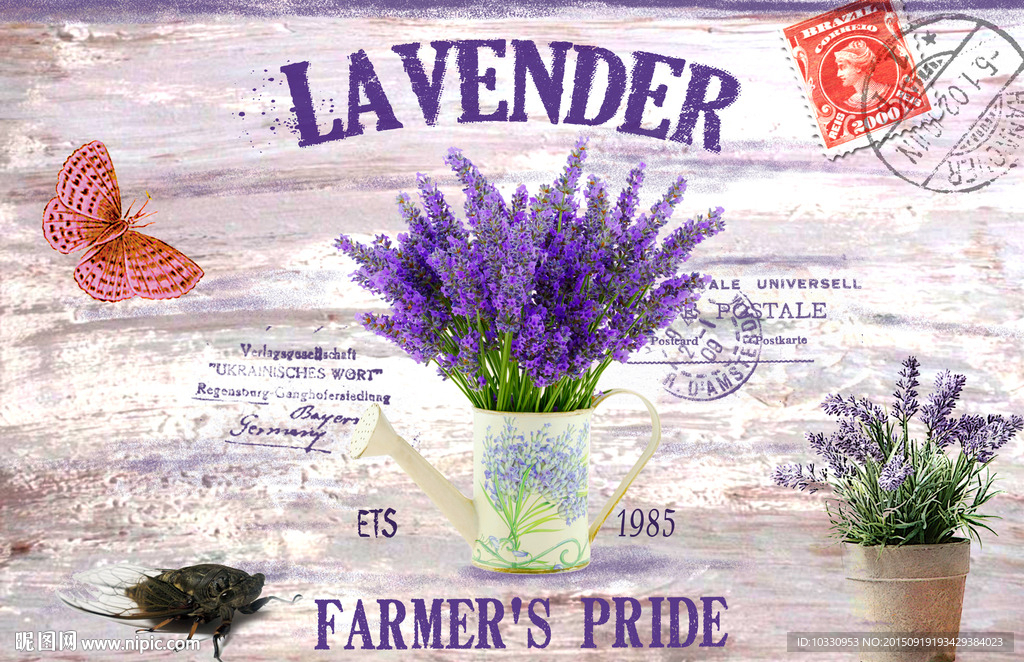 薰衣草 手机壳 手绘 手提袋