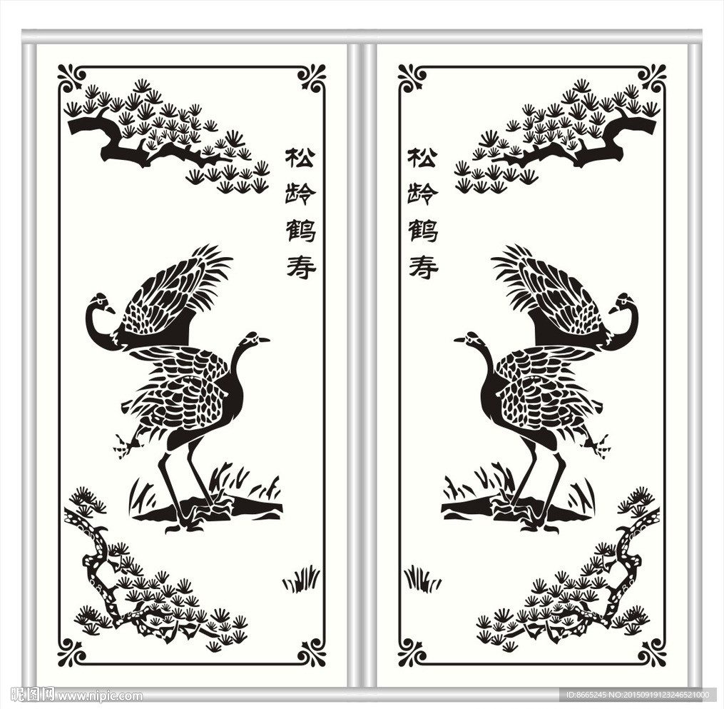 松鹤移门