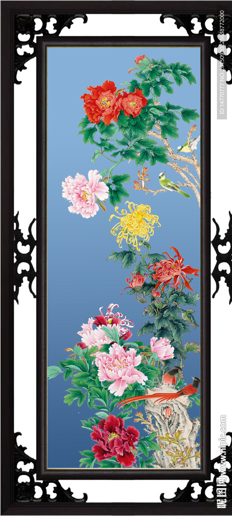 花鸟牡丹装饰画