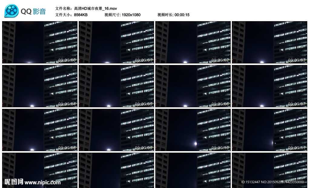 HD城市夜景高楼大厦繁华的夜景