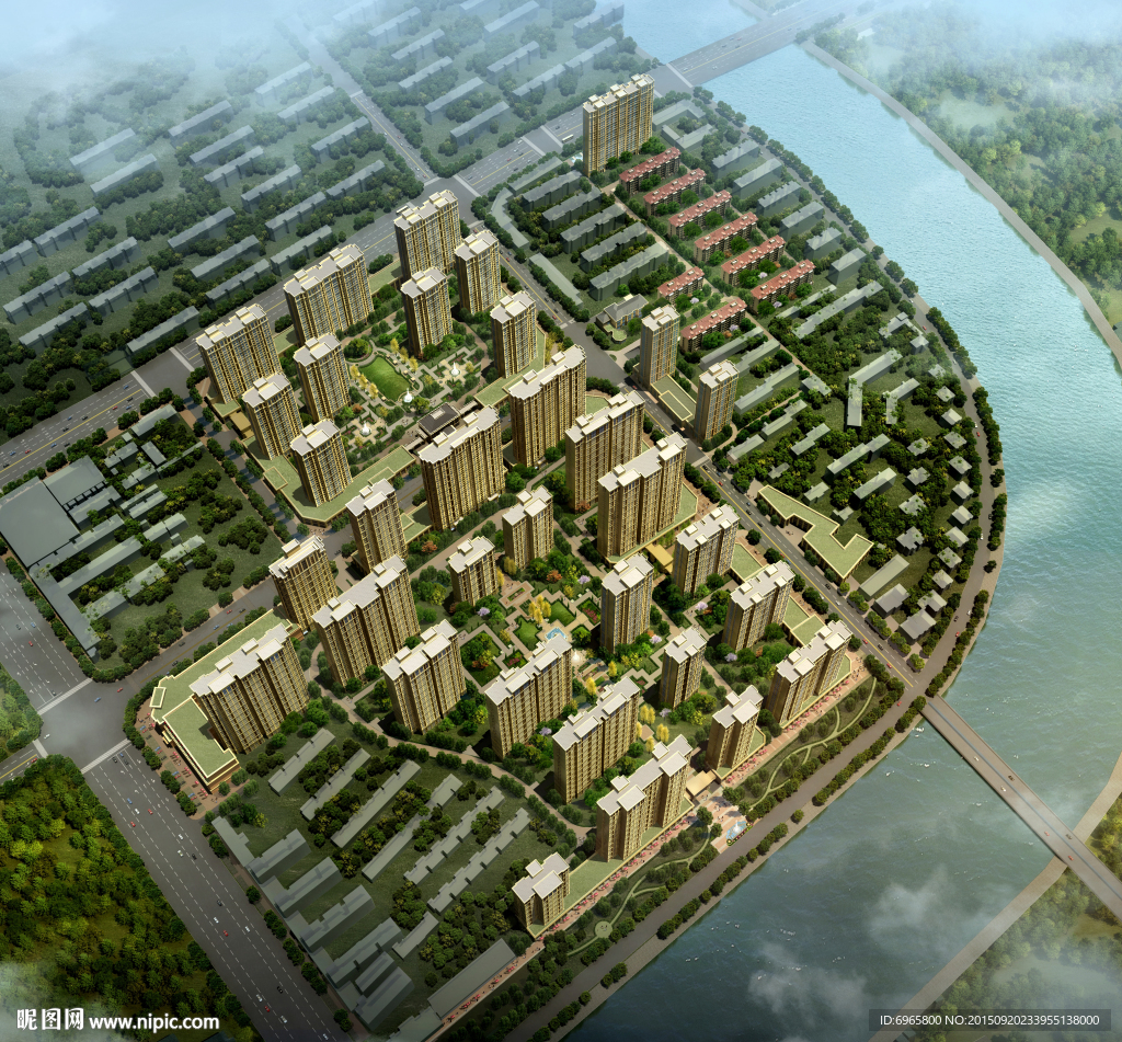 3D效果图 高层社区 高层效果