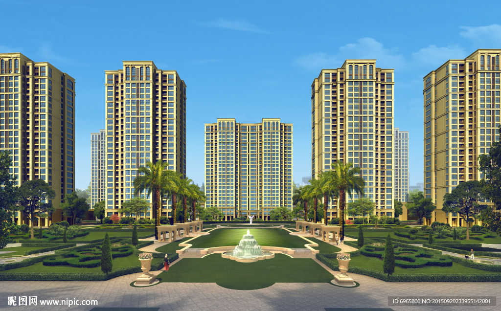 3D效果图 社区 高层效果图