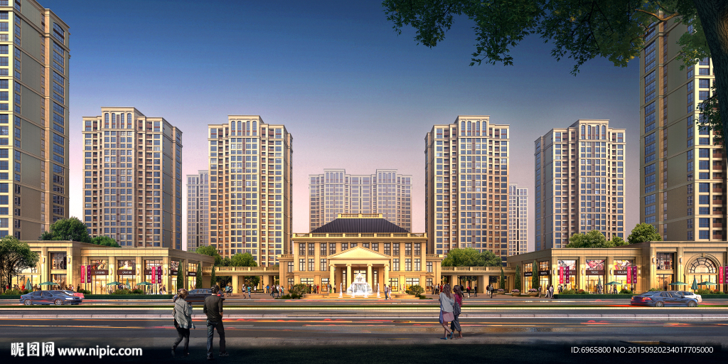 3D效果图 高层社区 高层效果