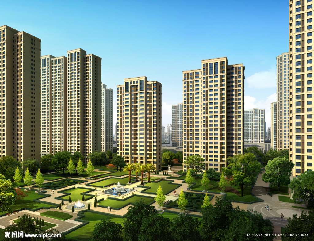 3D效果图 社区 高层效果图