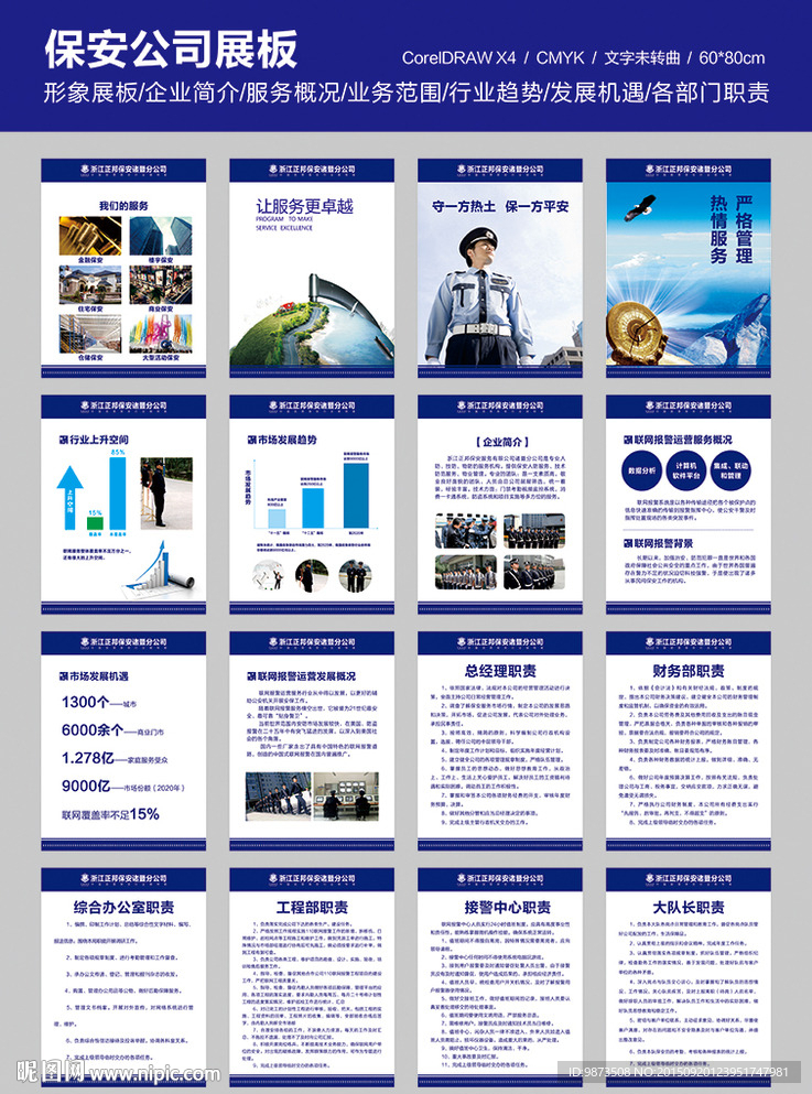 保安公司展板