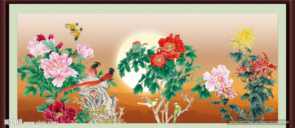 牡丹装饰画 花开富贵