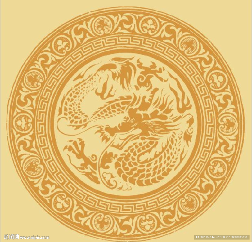 龙腾图饰 图腾背景画