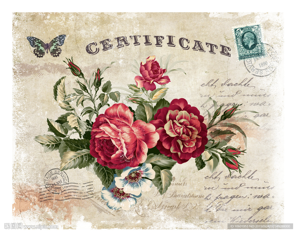 欧美风格花卉装饰画