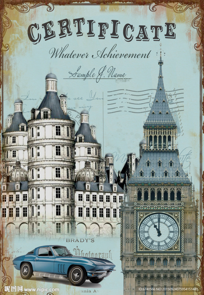 无框画 欧美风格 工艺品贴纸