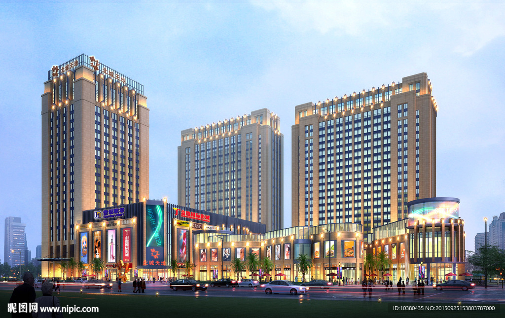 商业天地效果图（精细分层）