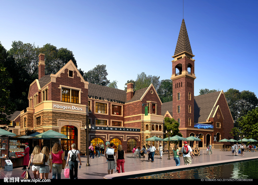 英式别墅效果（精细分层）