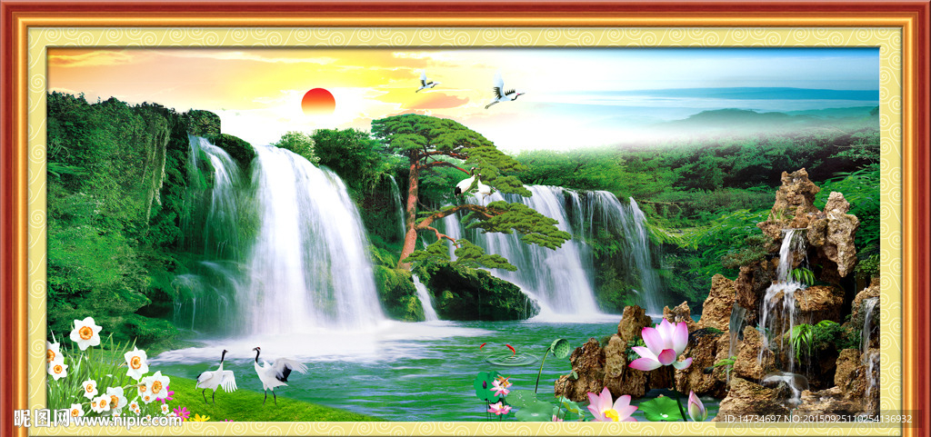 山水画 山水风景