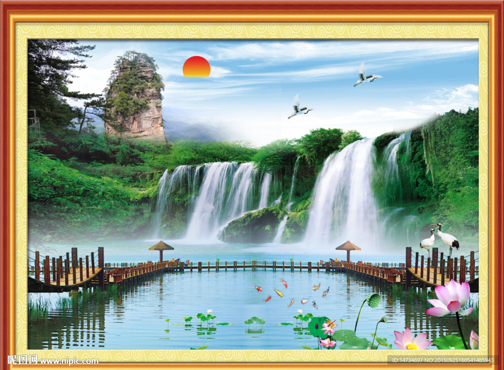 山水画 山水风景