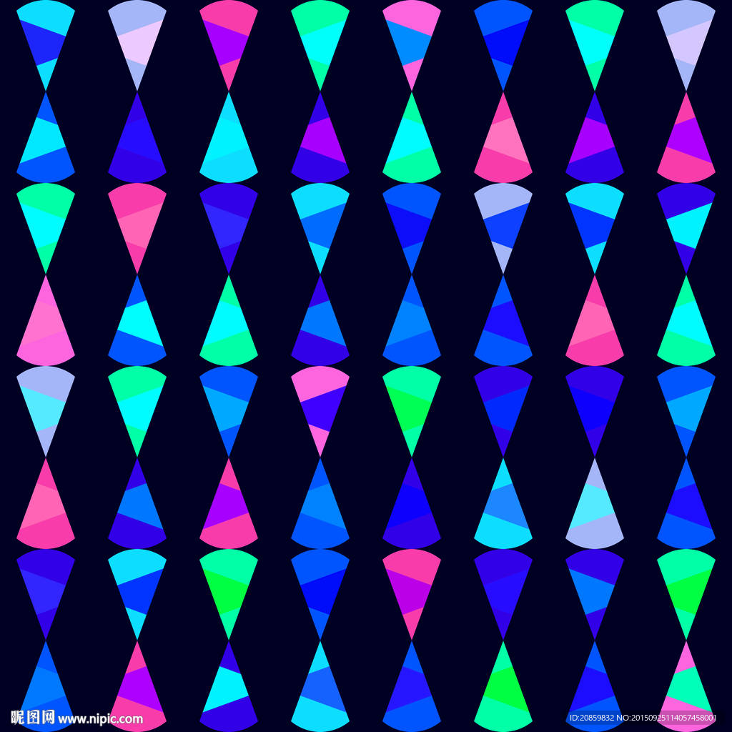 抽象几何彩色色块图案 分层