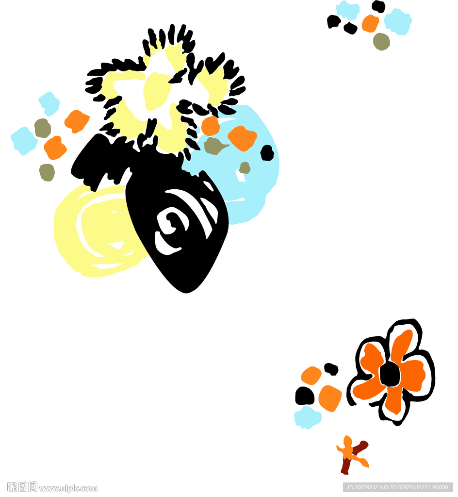 花纹花卉 分层