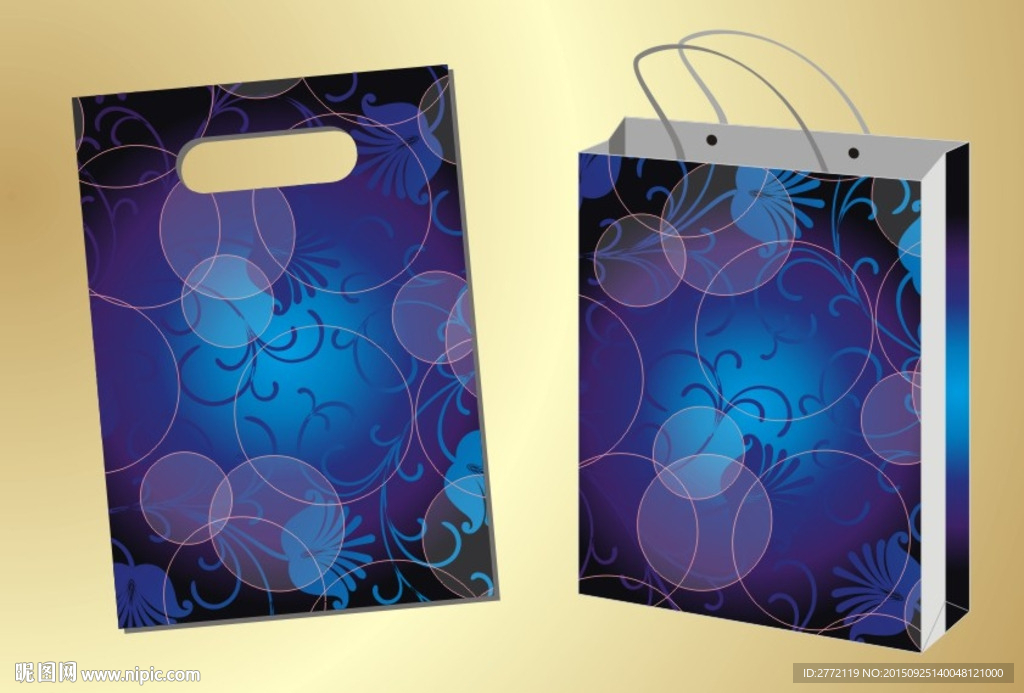 圆形兰花儿 包装袋